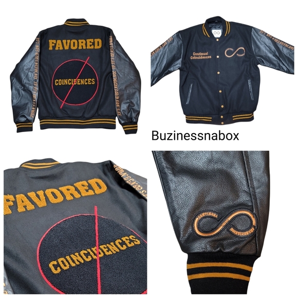 COPY - Continual Coincidences FAVORED (No Coincidences) Varsity Letterman Jacket - Picture 2 of 11